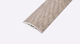 Порог (стык) Русский профиль  разноуровневый ламинированный с дюб, 30*1800 мм, Дуб сильверсайд